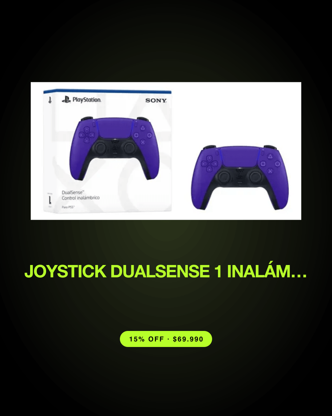 Joystick Dualsense 1 Inalámbrico Bluetooth Ps5 Galactic Purple playstation — oferta en Chile
