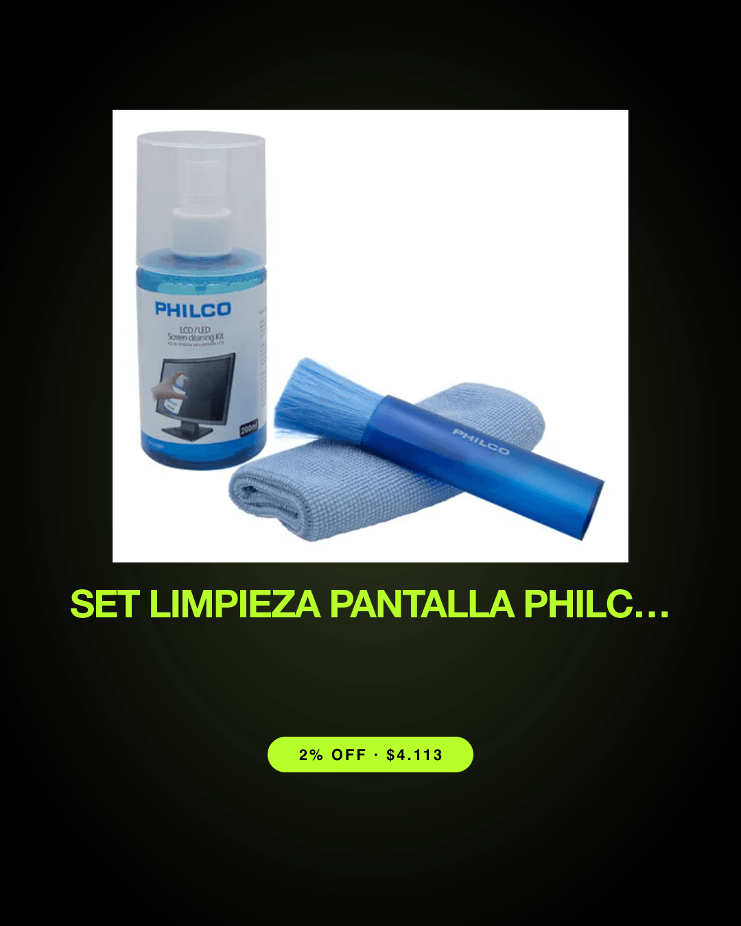 Set Limpieza Pantalla Philco 78plc00801 — oferta en Chile