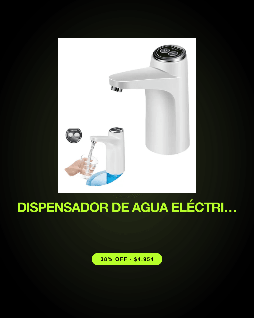 Dispensador De Agua Eléctrico Portátil Bomba Usb Botellon — oferta en Chile
