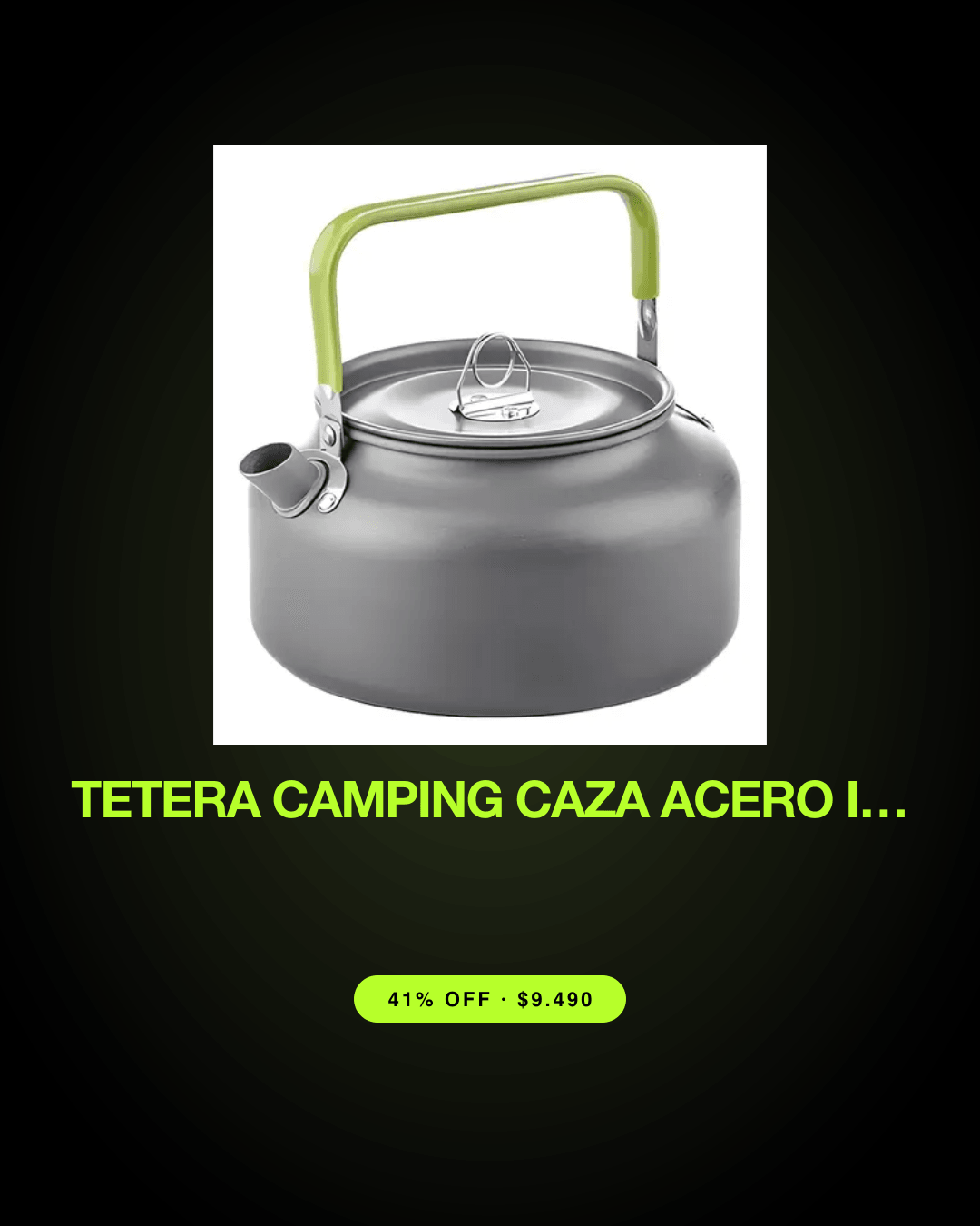 Tetera Camping Caza Acero Inoxidable Olla Camping Tetera 0.8 Plateado — oferta en Chile