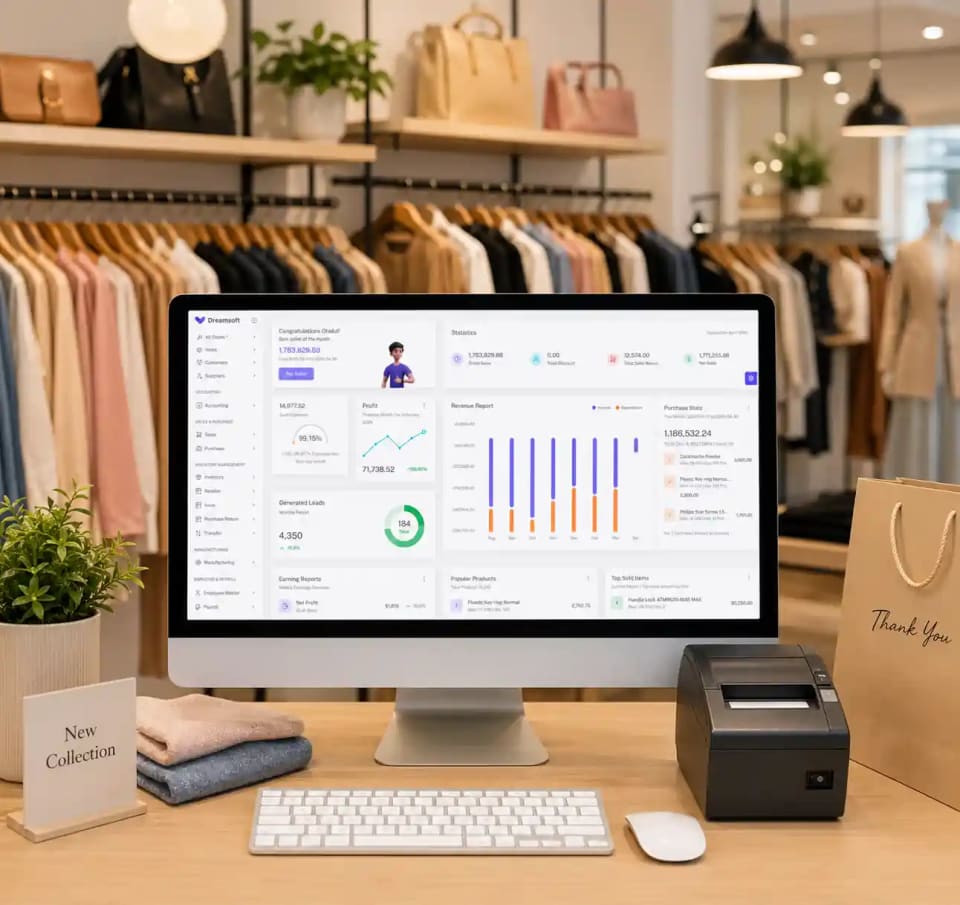 Retail ERP software dashboard for fashion businesses in Bangladesh