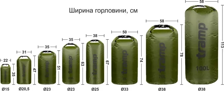 Гермомішок Tramp PVC Diamond Rip-Stop 10 л UTRA-111, олива — фото 3