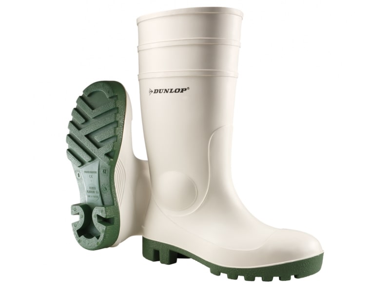 Чоботи гумові Dunlop Protomastor р. 43 білі safety сталевий носок — Білий