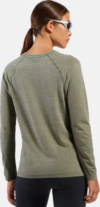 Лонгслив женский для бега Odlo Essential Seamless, Vetiver Melange – фото 2