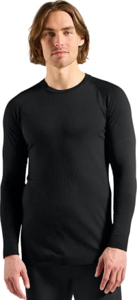 Термофутболка з довгим рукавом чоловіча Odlo Seamless Performance Wool, Чорний – фото 1
