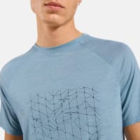Футболка чоловіча Odlo Merino Tencel Hyper Map, Baby Blue Melange – фото 4