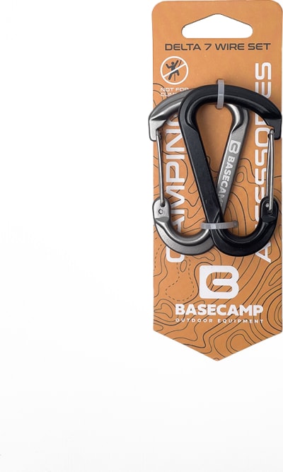 Набір карабінів BaseCamp Delta 7 Wire Set, 2 шт, Black/Grey