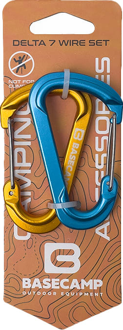 Набір карабінів BaseCamp Delta 7 Wire Set (2 шт), Blue/Orange