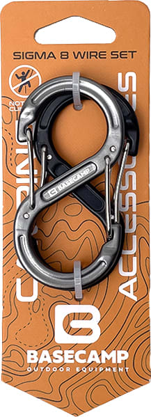 Набір карабінів BaseCamp Sigma 8 Wire Set, 2 шт, Black/Grey