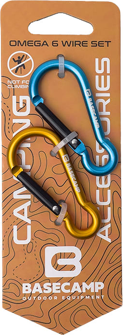 Набір карабінів BaseCamp Omega 6 Straight Set, 2 шт, Blue/Orange