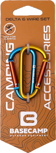 Набір карабінів BaseCamp Delta 6 Straight Set, 2 шт, Blue/Orange