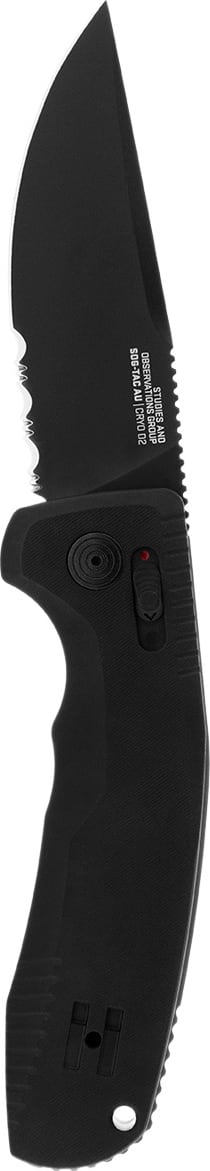 Ніж автоматичний SOG-TAC AU Black Partially Serrated (SOG 15-38-02-57)