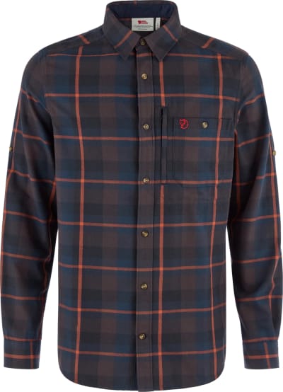 Рубашка мужская Fjallraven Fjallglim Regular, Black Oak/Autumn Leaf