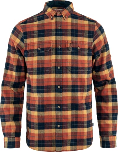 Рубашка мужская Fjallraven Singi Heavy Flannel, Autumn Leaf/Dark Navy