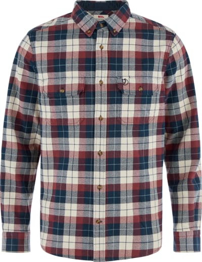 Рубашка мужская Fjallraven Singi Heavy Flannel, Темно-синий/Бордовый