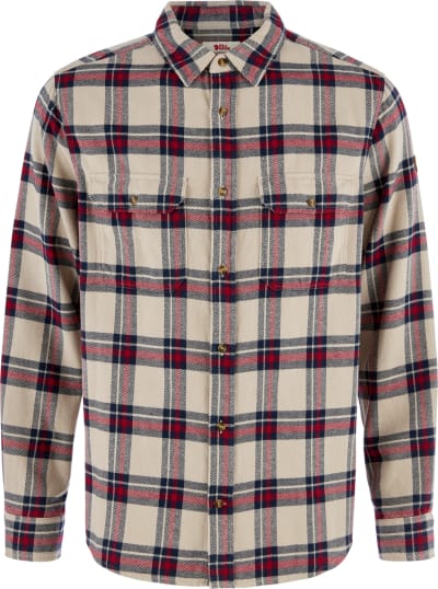 Рубашка мужская Fjallraven Ovik Heavy Flannel, Light Fossil/Deep Red
