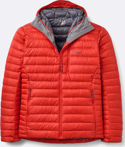 Пуховик чоловічий Rab Microlight Alpine Hoody, Dark Horizon – Червоний