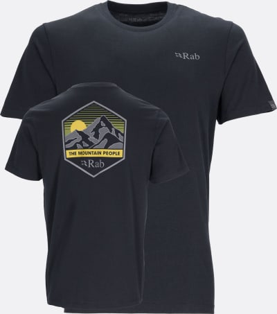 Футболка чоловіча Rab Stance Mountain Peak Tee, Beluga – Сірий