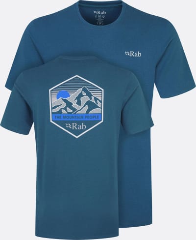 Футболка чоловіча Rab Stance Mountain Peak Tee, Tempest Blue – Синій