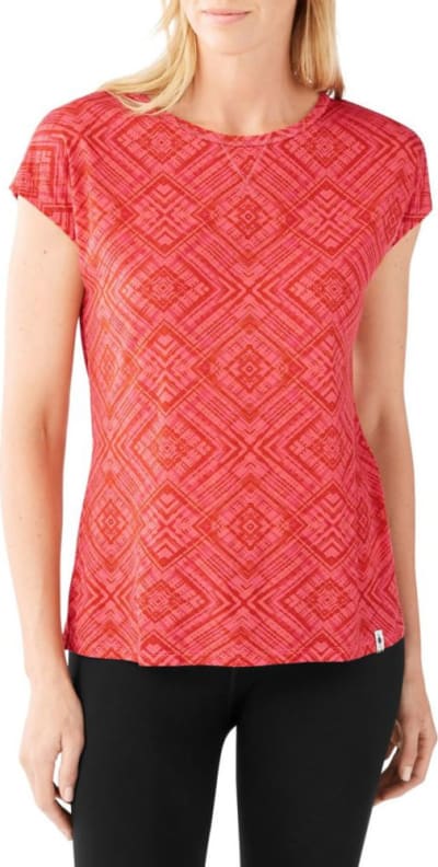 Футболка жіноча Smartwool Merino 150 Pattern Tee, Bright Coral