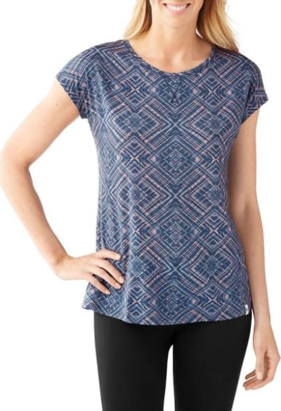 Футболка жіноча Smartwool Merino 150 Pattern Tee, Dark Blue Steel – Темно-синій