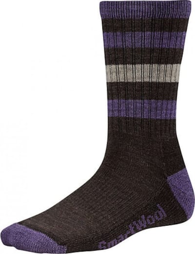 Шкарпетки жіночі Smartwool Striped Hike Light Crew, Chestnut – Коричневий