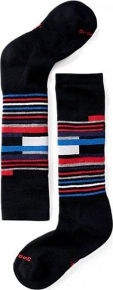 Шкарпетки дитячі Smartwool Wintersport Stripe, Black/White – Чорно-білий