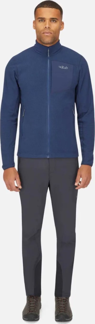 Флісова кофта чоловіча Rab Tecton Jacket, Deep Ink – Темно-синій