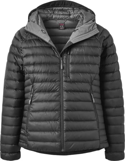 Пуховик жіночий Rab Microlight Alpine Jacket, Black/Graphene – Чорно-графітовий