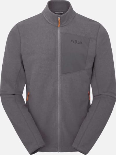 Флісова кофта чоловіча Rab Tecton Jacket, Graphene – Графітовий