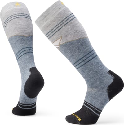 Шкарпетки чоловічі Smartwool Snowboard Full Cushion Mountain Geo Pattern OTC, Pewter Blue – Сіро-блакитний