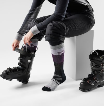 Шкарпетки жіночі Smartwool Ski Full Cushion Snowpocalypse Pattern OTC, Purple Eclipse