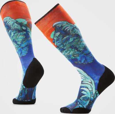 Шкарпетки чоловічі Smartwool Ski Targeted Cushion Winter Haze Print OTC, Deep Navy