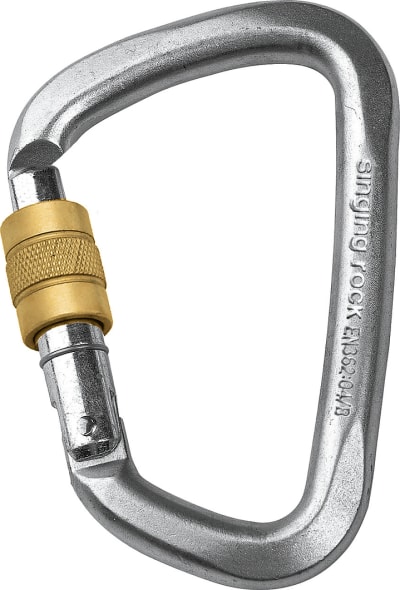 Карабін сталевий Singing Rock D Steel Connector Screw, Zinc