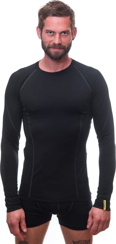 Термокофта чоловіча Sensor Merino Active – Чорний