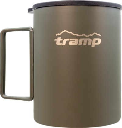 Термокухоль Tramp зі складаними ручками 0,4 л, Олива