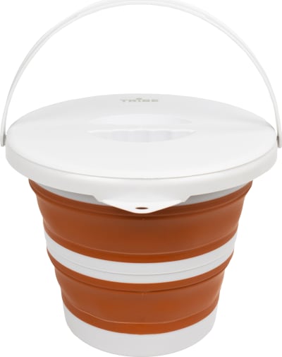 Відро силіконове Tribe Water Bucket Lid 5 л з кришкою, Теракотовий