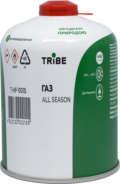 Картридж газовий Tribe різьбовий 450 г