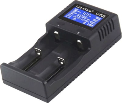 Зарядний пристрій Liitokala Lii-PD2+car EU charger – Чорний
