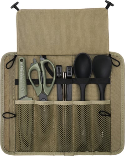 Набір кухонного посуду кемпінговий NexTool Outdoor Cooking Set 6 предметів, сірий, чорний, оливковий