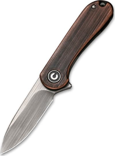 Ніж складаний Civivi Mini Elementum, рукоятка з міді та сталі, коричневий