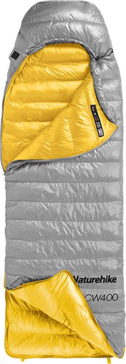 Спальник з натуральним пухом Naturehike CW400 – Сірий, Жовтий