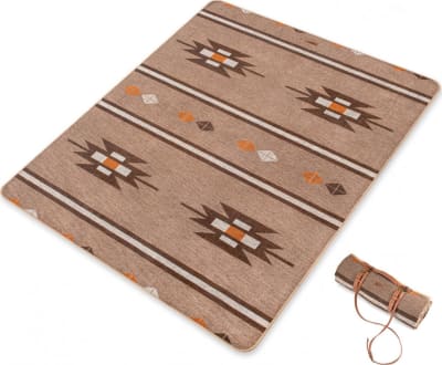 Ковдра Naturehike Geometric pattern wool, поліестр/вовна – Коричневий