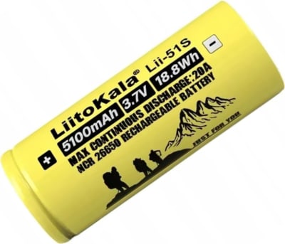 Акумулятор LiitoKala 5100 мА·год 26650 Li-ion