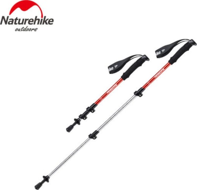 Трекінгова палиця 3-сек. Naturehike 6061 AL, 50-100 см, алюміній – Червоний