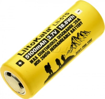 Акумулятор LiitoKala 5100 мА·год 20A 26650 Li-ion