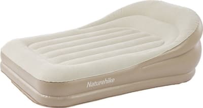 Матрац кемпінговий надувний двомісний Naturehike CNK2300DZ020, 180 × 132 × 60 см – Бежевий Із Вбудованим Насосом