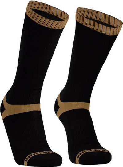 Шкарпетки водонепроникні Dexshell Hytherm Pro Socks XL (47-49) чорні з коричневою смугою, чорний