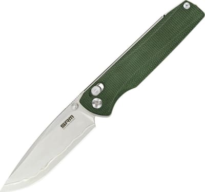 Ніж складаний SRM Terrier 258L, рукоятка з мікарти, зелений