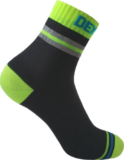 Шкарпетки водонепроникні Dexshell Pro visibility Cycling XL (47-49) чорні з зеленим, чорний, зелений